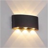 Sieninis šviestuvas 6W LED sieninis lauko šviestuvas LUMEPRA, juodas, 3000K, IP54