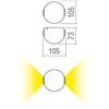 6W LED sieninis lauko šviestuvas MILESTONE, baltas, 3000K, IP54, šviečia į viršų ir į apačią, 90497