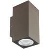 6W LED sieninis lauko šviestuvas QUAD, tamsiai rudas, 3000K, IP65, 90089