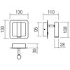 6W LED sieninis šviestuvas CLOSER, baltas/žalvario sp., 3000K
