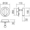 6W LED sieninis šviestuvas CLOSER, juodos/žalvario sp., 3000K