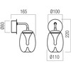 6W LED sieninis šviestuvas DROP, chromo sp./skaidrus, 3000K, 01-3923