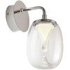 6W LED sieninis šviestuvas DROP, chromo sp./skaidrus, 3000K, 01-3923