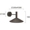 6W LED sieninis šviestuvas MARSI, juodas, 3000K, 4319800