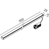 6W LED šviestuvas FLEXY LINEA į magnetinę sistemą IN_RING, juodas, 3000K, 48V, 110°