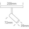 6W LED šviestuvas į magnetines sistemas MINI/MIDI/MAXI/P&P, juodas, 3000/4000K, 48V, 38°, DALI, 42108L/B/V
