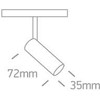 6W LED šviestuvas į magnetines sistemas MINI/MIDI/MAXI/P&P, juodas, 3000/3500/4000K, 48V, 38°, 42108/B/V