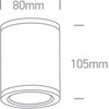 6W LED cilindro formos šviestuvas, antracito sp., 3000K, 67138C/AN/W