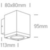 6W LED cilindro formos šviestuvas, pilkas, 3000K, 67138F/G/W