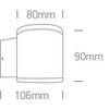 6W LED cilindro formos šviestuvas, baltas, 3000K, 67138E/W/W