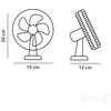 Bikuvalt 6W stalinis ventiliatorius su baterija VIENTO CLIP, baltas, 3 greičių