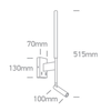 3W+6W LED sieninis šviestuvas, juodas, 3000K, 65144/B/W
