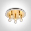 Lubinis šviestuvas 6x12W paviršinis lubų šviestuvas, žalvario sp., E27, 62172C/BS