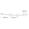 6x1W LED lauko girlianda, juodos sp., 2500K, 5.5m, IP65, 0998/B