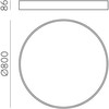 70W LED lubinis šviestuvas MINSK, juodas, 2700/3000/4000K, dimeriuojamas, P3758372NDT