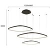 70W LED pakabinamas šviestuvas LORENZO, juodas, 3000/4000/6000K, dimeriuojamas, 4319400