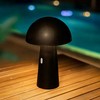 7,5W LED įkraunamas stalo šviestuvas SHITAKE, juodas, 3000K, IP44, su MicroUSB jungtimi, dimeriuojamas