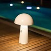 7,5W LED įkraunamas stalo šviestuvas SHITAKE, baltas, 3000K, IP44, su MicroUSB jungtimi, dimeriuojamas
