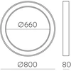 75W LED lubinis šviestuvas ALISO, baltas, 2700/3000/4000K, dimeriuojamas, P3742274BDP