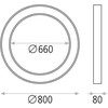 75W LED lubinis šviestuvas ALISO, baltas, 2700/3000/4000K, P3742274B