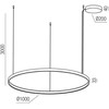 75W LED pakabinamas šviestuvas ORION, nikelio sp., 2700/3000/4000K, dimeriuojamas, 01-3876