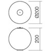 7,5W LED šviestuvo tarpinė dalis - detalė BILIA, žalvario/baltos sp., 3000K, IP44, LSD01-2449BS