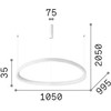 78W LED pakabinamas šviestuvas GEMINI, juodas, 2700K, 341620