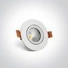 Bikuvalt 7W LED įleidžiamas pakreipiamas šviestuvas, baltas, 3000K, 11107B/W/W