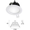 7W LED įleidžiamas lauko šviestuvas BARNEY, baltas, 3000K, 24V, IP65, 4341800
