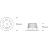 7W LED įleidžiamas, pakreipiamas šviestuvas, baltas, 3000/3500/4000K, 11107B/W/V