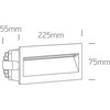 7W LED įleidžiamas sieninis lauko šviestuvas, juodas, 3000K, 68068C/B/W