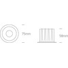 7W LED įleidžiamas šviestuvas, baltas, 3000/3500/4000K, 10107Z/W/V