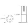 7W LED įleidžiamas šviestuvas, juodas, 3000/3500/4000K, 10107J/B/V