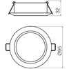 7W LED įleidžiamas šviestuvas MT 138 LED, baltas, 4000K, IP44