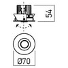 7W LED įleidžiamas šviestuvas XPIXEL, matinės baltos/juodos sp., 2700K
