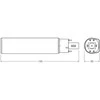 Ledvance 7W LED lemputė DULUX, G24q-2, baltos matinės sp., 3000K