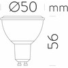 7W LED lemputė, GU10, 2700K, 12°, dimeriuojama, ACB62540
