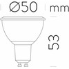 7W LED lemputė, GU10, 2700K, 60°, ACB62574