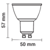 7W LED lemputė GU10, 2700K, 38 laipsnių kampo