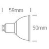 7W LED lemputė, GU10, 60°, balta, 2700/3000/4000K, 7307G/V