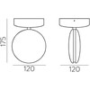 7W LED lubinis šviestuvas SPECTRA, baltas, 3000K, dimeriuojamas, IP65, P3731001BDT