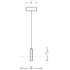 7W LED pakabinamas šviestuvas, baltas, 3000K, 18139-W