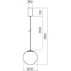 7W LED pakabinamas šviestuvas IRIDES, juodos/kavos sp., 3000K, 01-3968