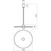 7W LED pakabinamas šviestuvas NUWA, juodos/tamsiai pilkos/oranžinės sp., 2700K, 01-4111