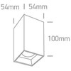 Lubinis šviestuvas 7W LED paviršinis šviestuvas, baltas, 3000K, dimeriuojamas, 12107B/W/W