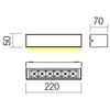 7W LED sieninis fasado šviestuvas AROOS, baltas, 3000K, 90247