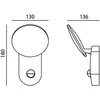 Pakabinamas šviestuvas 7W LED sieninis fasado šviestuvas MONTI 4K D-SENSOR, juodas, 4000K