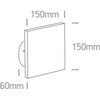 7W LED sieninis šviestuvas, baltas, 3000K, 67450A/W/W