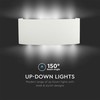 V-tac 7W LED sieninis šviestuvas, baltas, 4000K, IP65