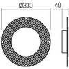 7W LED sieninis šviestuvas TATOO, baltas, 3000K, 33cm, 01-2686
